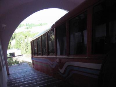 Funicular, to take us down the steep hill.