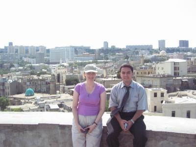 Me and Vusal atop the Maiden Tower in Baku.