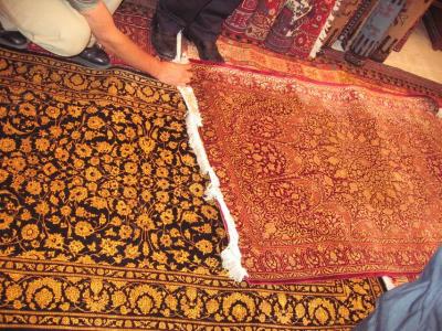Uber-deluxe carpets made of silk.  Very expensive and luxurious.