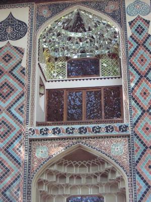 A balcony at the Khan's Palace in Sheki.