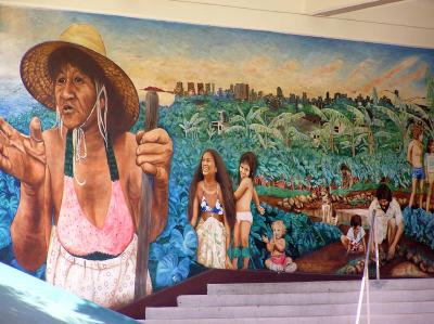 wall mural in Hawaii--see the stairway and handrail .JPG