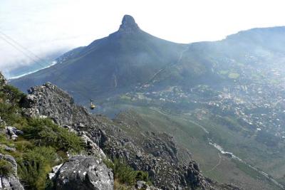 Cable car up Table Mountain