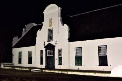 Groot Constantia Winery Manor House at night