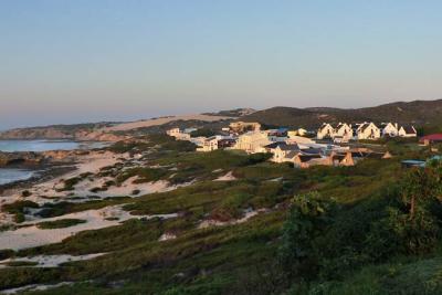 Our Arniston lodging, upper right