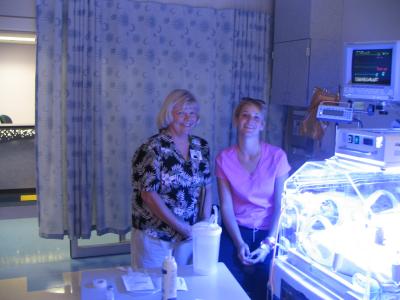 Alison and the Parent Advocate who has been assigned to be an advocate for Corby and Alison during Maren's NICU stay.