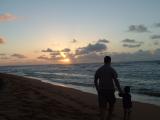 Preston and dad at sunrise