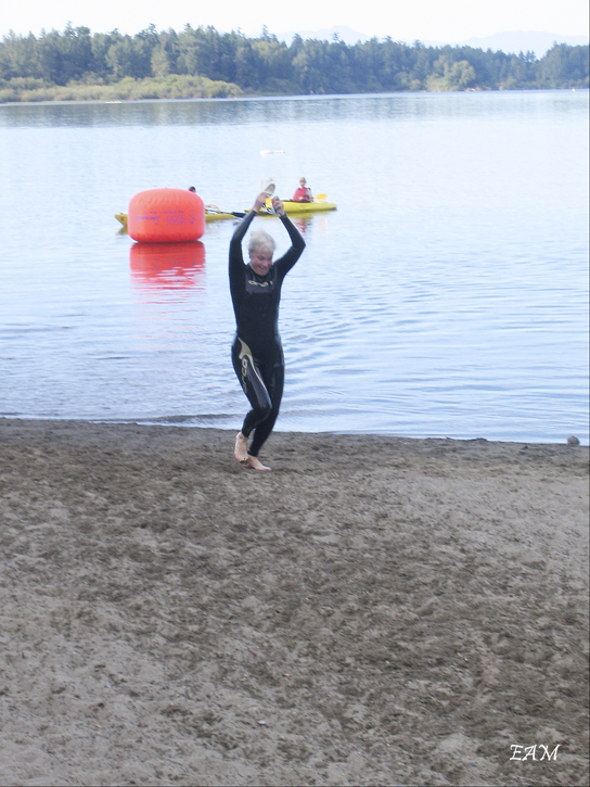 Out of the water - dance of joy !