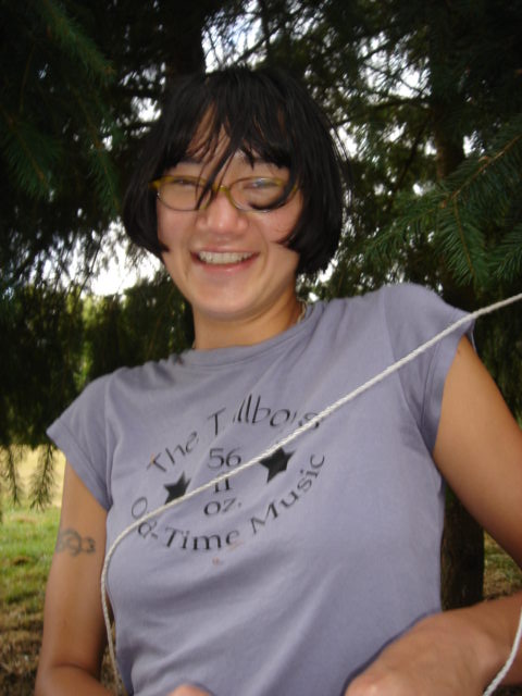 Charmaine breaking camp.  Pauli needed some medical attention. 190.jpg