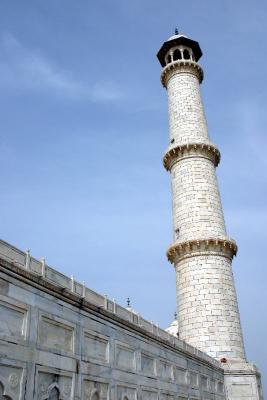 The offcenter minarets, Taj Mahal, India