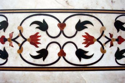 The colors on the wall, Taj Mahal, India