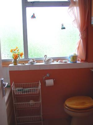 The Bathroom - Lovely ornaments and a back-scrup brush and a Foot Brush