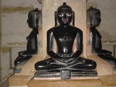 Jains worship 24 teachers. They make idols of them, and they look like this
