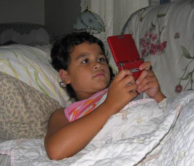 Relaxing with Gameboy SP