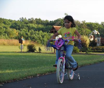 Riding bike