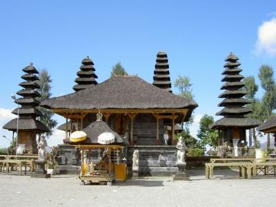 Meru, a multiroofed shrines of Pura Ulun Danu Batur