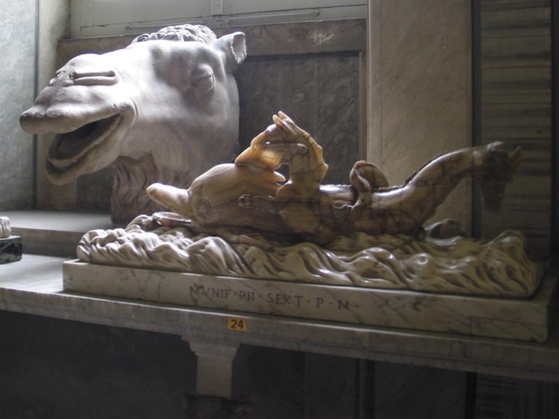 Camel and fanciful dolphin