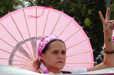 Pink Umbrella Peace