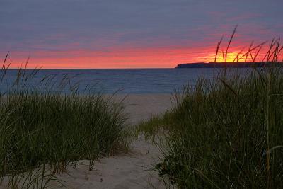 6/18/05 - Sunrise over N. Manitou Island