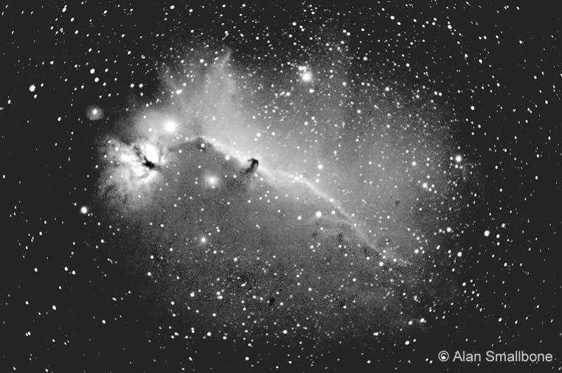 Horsehead and Flame Nebulas