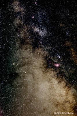 Milky Way from M16 to M8 and beyond