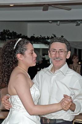 Father of the bride & bride herself dancing into the night