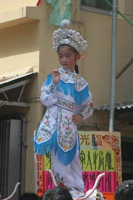 Child Dressed in Blue Traditional Dress