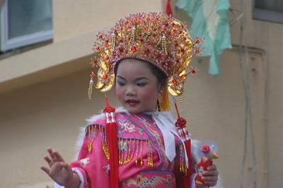 Child Dressed in PinkTraditional Emporess Dress (Closer)
