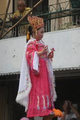 Child Dressed in PinkTraditional Emporess Dress