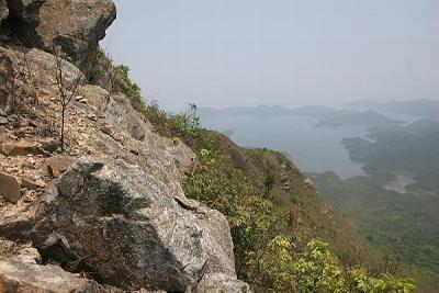 Tiu Tang Lung with Yan Chau Tong Marine Park in the background