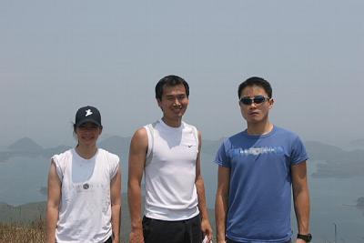 Jane, Khanh, and Tony at the peak of Tiu Tang Lung