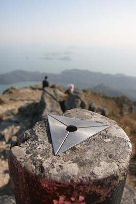 Geodetic Marker at Lantau Peak (Close Up)
