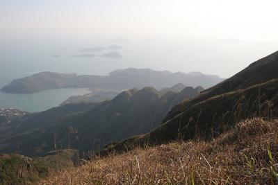 Path down Lantau Peak (looking at Soko Islands)