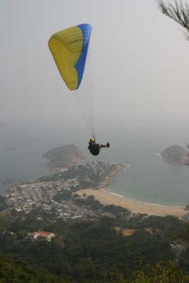 Paraglider with Shek O