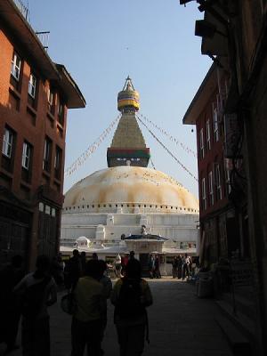 Alley to Boudhanath Stupa