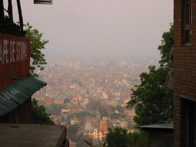 Street Overlooking Kathmandu