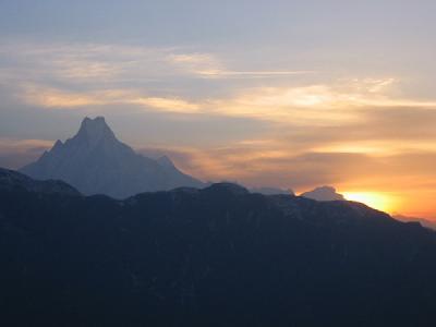 Sun Rising Over Fishtail Mountain 2