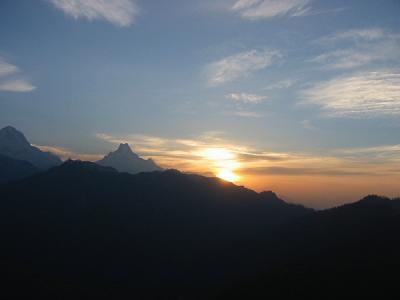 Sun Rising Over Annapurna Ranges 2