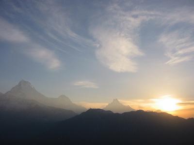 Sun Rising Over Annapurna Ranges 3