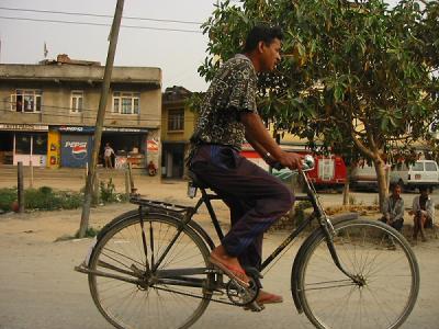 Cyclist in Kathmandu