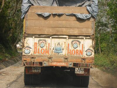 Blow Horn Truck near Pokahara