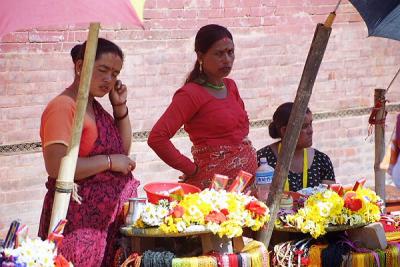 Flower Vendors at Pashupatinath