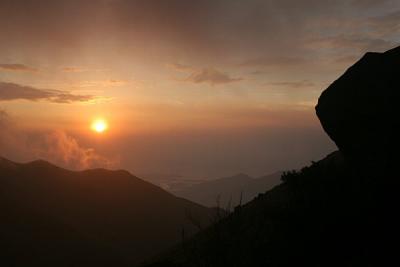 Sun setting near Tai Mo Shan
