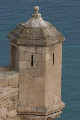 Sentry box over the water