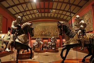 Two Mounted Knights in the Royal Armoury