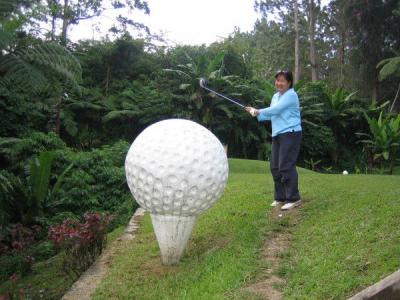 Noon and big golf ball