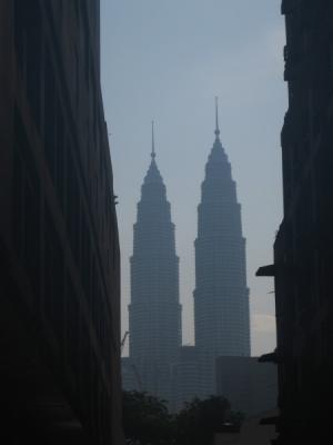 Petronas Twin Towers From an Alley