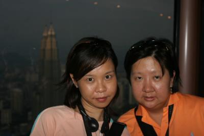 Joyce and Noon at viewing platform at KL Tower