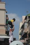 Setting Up for Human Tower