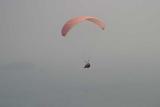 Pink Paraglider in the sky
