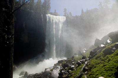 Vernal falls from mist (downpour) trail.   5/05